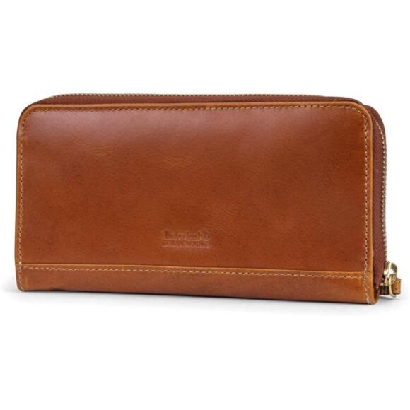 Womens Leather RFID Zip Around Wallet Clutch With Wristlet Strap - Picture 3 of 6